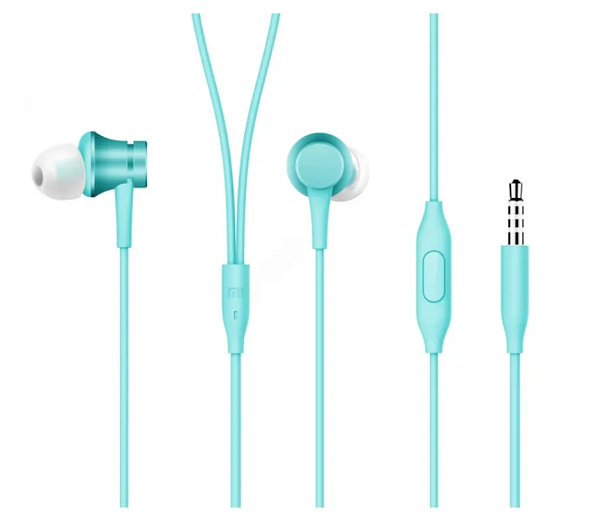 Наушники Mi Earphone Basic с микрофоном, голубой
