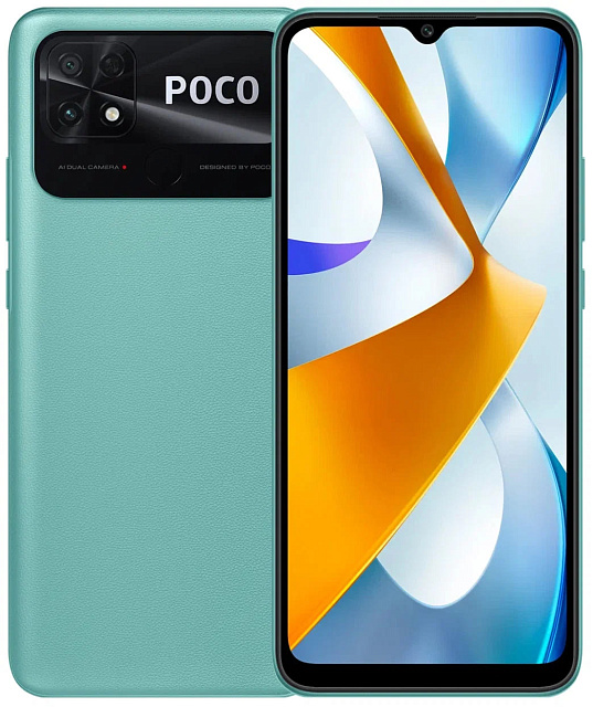Смартфон Xiaomi POCO C40 3/32 ГБ Global, коралловый зеленый

