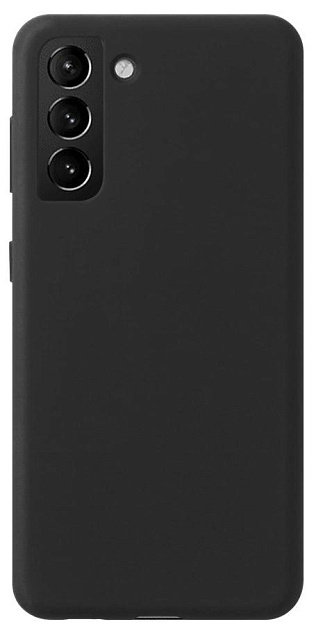 Чехол силиконовый чёрный для Samsung S21 Plus
