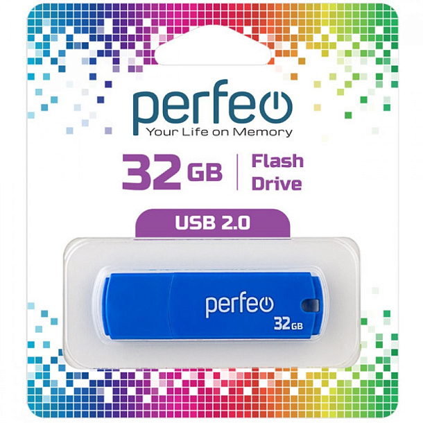 Флэш-карта USB 32GB Perfeo C05 Blue
