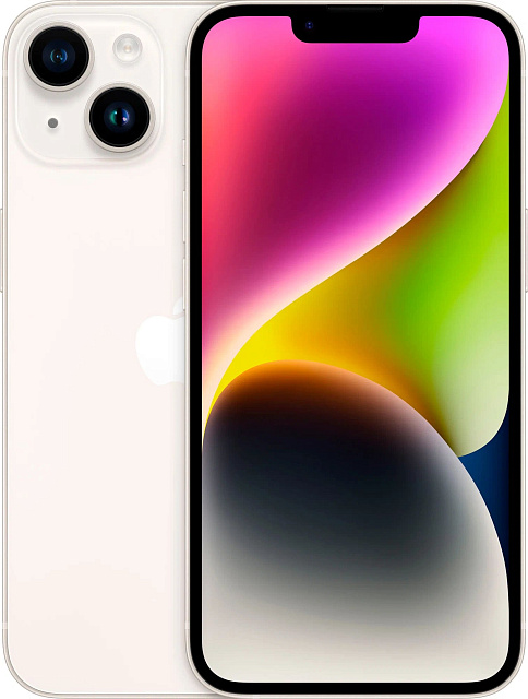 Смартфон Apple iPhone 14 128 ГБ, сияющая звезда
