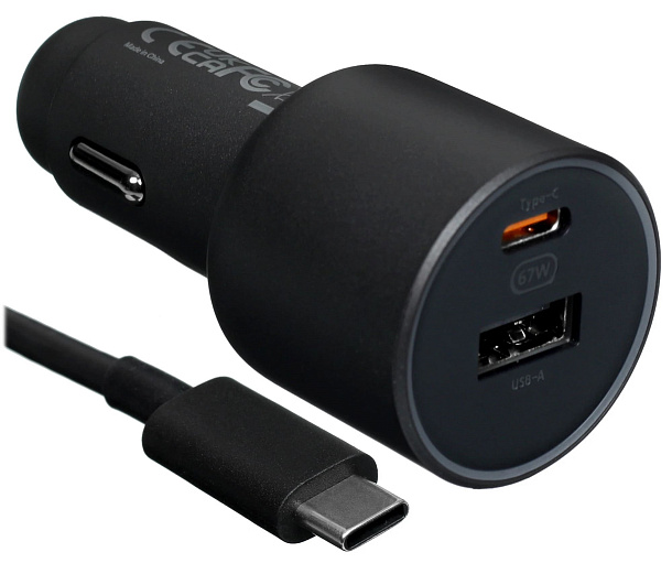 Устройство зарядное автомобильное Xiaomi 67W Car Charger (USB-A + Type-C) (BHR6814GL)