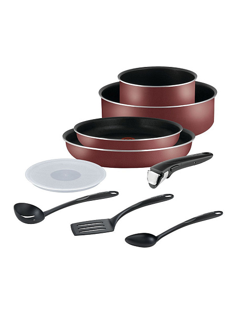Набор посуды TEFAL Ingenio Red 04186840 9 предметов
