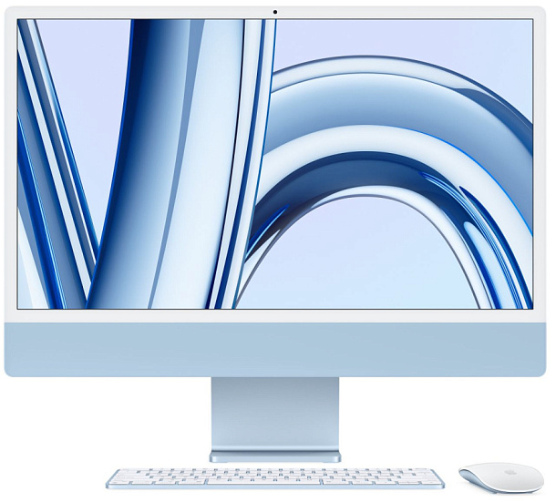 Apple iMac 24" Retina 4,5K, M3 (8C CPU, 10C GPU), 8 ГБ, 512 ГБ SSD, синий
