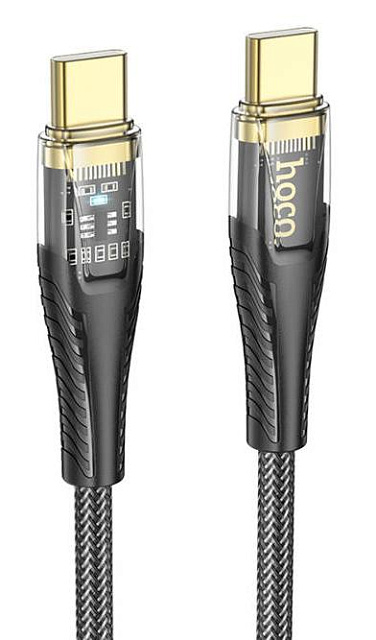 Кабель HOCO Type-C - Type-C 60W 1,2м Черный

