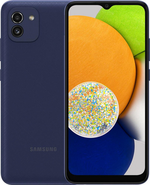 Смартфон Samsung Galaxy A03 4/64 ГБ, синий
