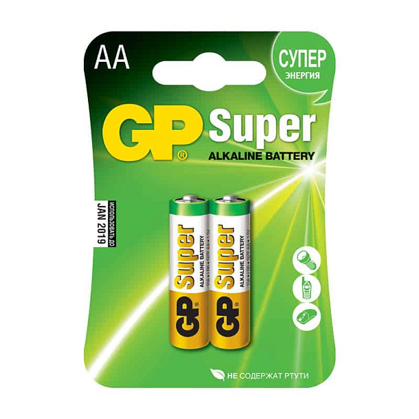 Батарея GP Super LR6 15A-CR2 2BL (блистер из 2х штук)
