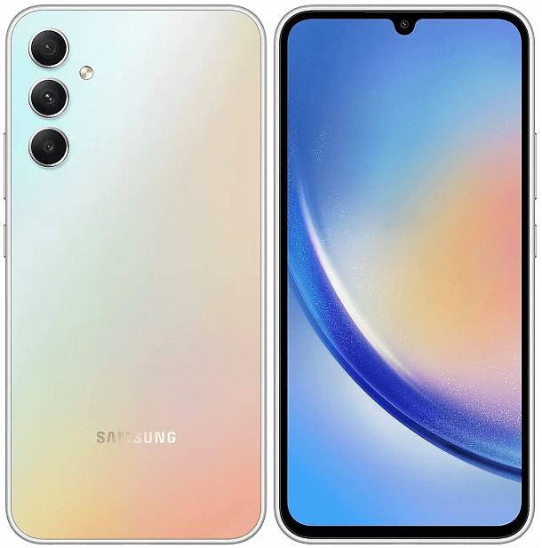 Смартфон Samsung Galaxy A34 5G 8/128 ГБ, серебряный
