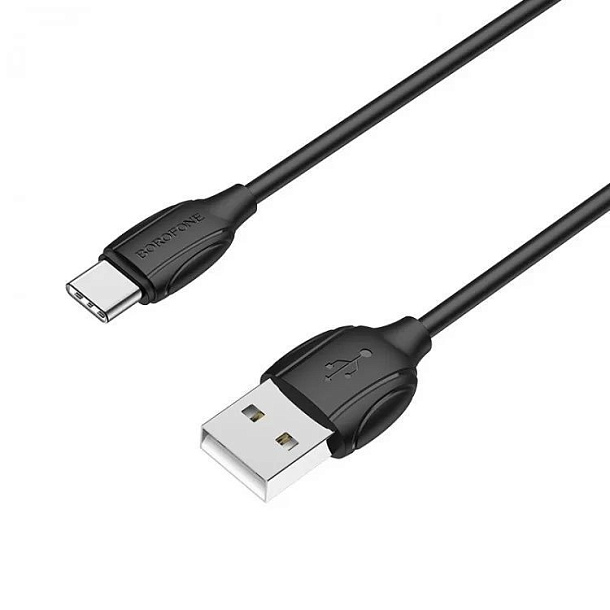 Кабель BOROFONE Type-C - USB 3A 1м Чёрный
