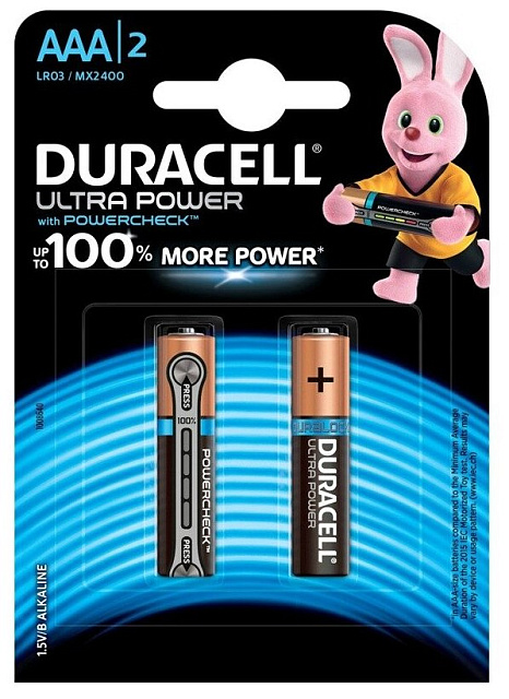 Батарея Duracell LR03-2BL Ultra Power (блистер из 2х штук)
