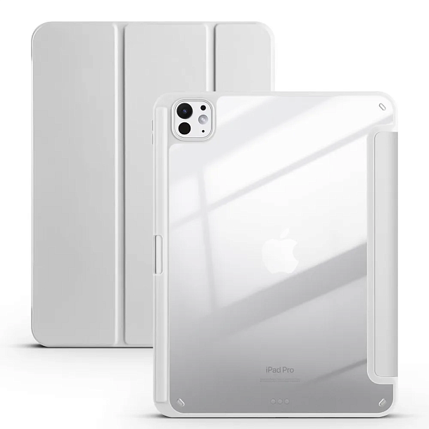 Чехол для iPad Pro 11" (2024), слот для Apple Pencil, Серый