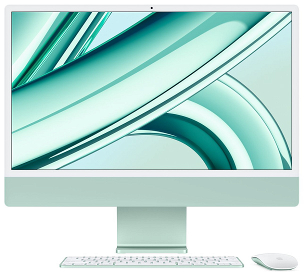 Apple iMac 24" Retina 4,5K, M3 (8C CPU, 8C GPU), 8 ГБ, 256 ГБ SSD, зеленый