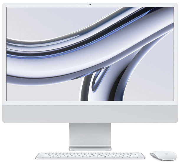 Apple iMac 24" Retina 4,5K, M3 (8C CPU, 10C GPU), 8 ГБ, 512 ГБ SSD, серебристый