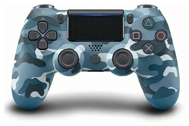 Геймпад для PS4 Dualshock v2 синий камуфляж
