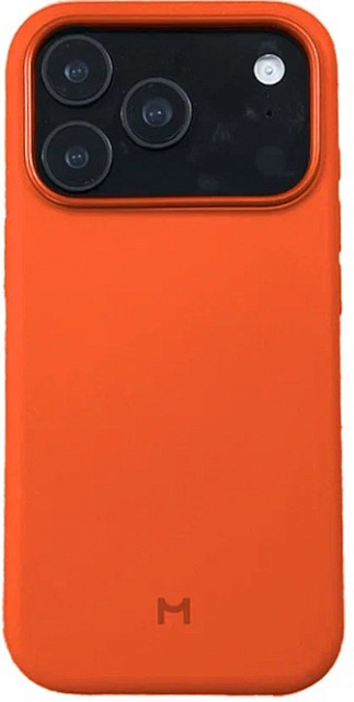Чехол Magssory для iPhone 17 Pro, силикон, с MagSafe, Оранжевый