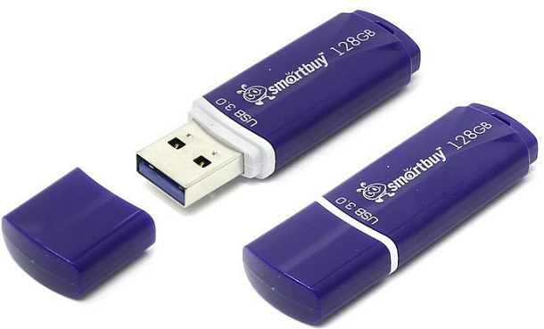 Флэш-карта USB 128GB SmartBuy Crown Blue
