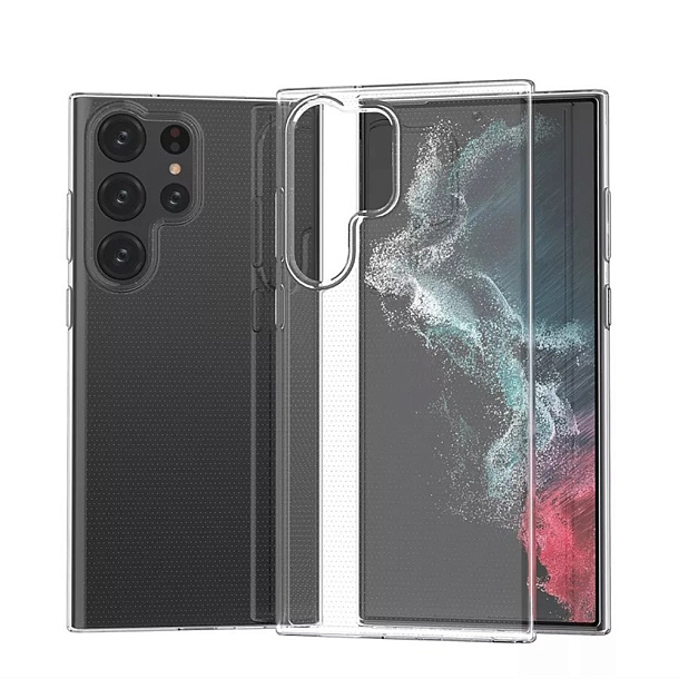 Чехол силиконовый прозрачный для Samsung S23 Ultra
