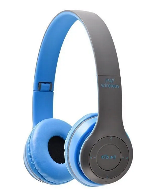 Наушники Bluetooth P47 черно-синий
