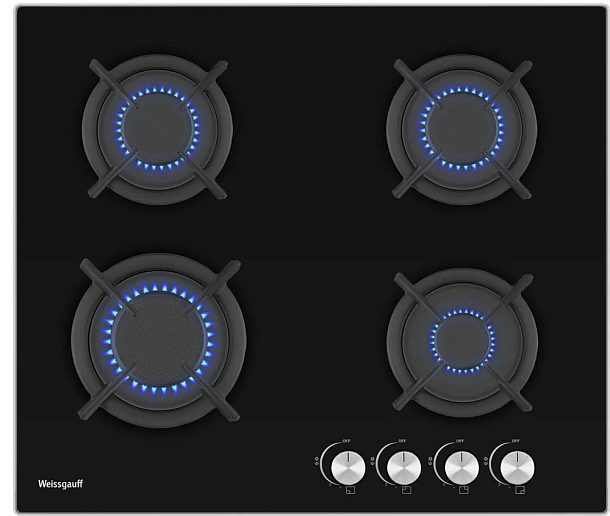 Встраиваемая панель газовая WEISSGAUFF HG 640 BG