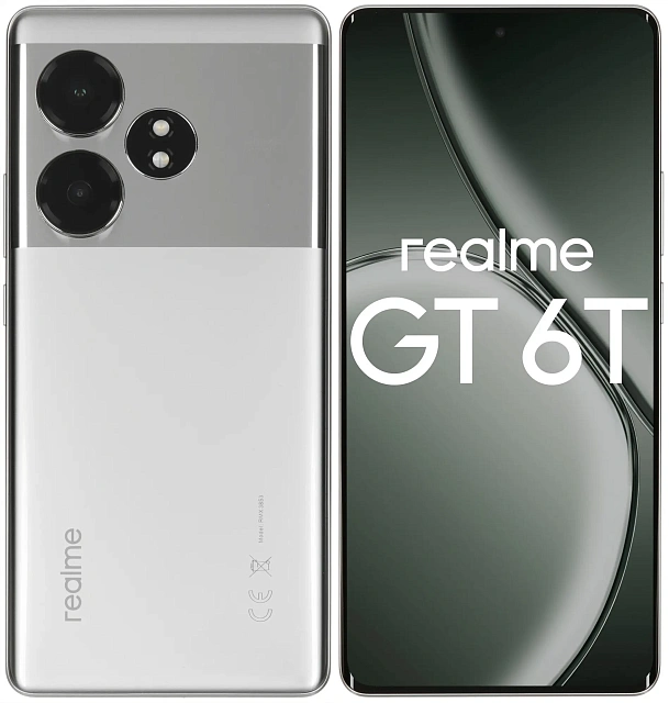 Смартфон Realme GT 6T 8/256 ГБ Серебристый
